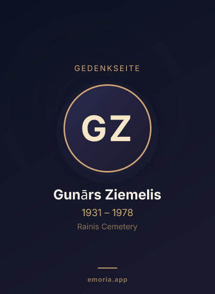 Gedenkportrait von Gunārs Ziemelis