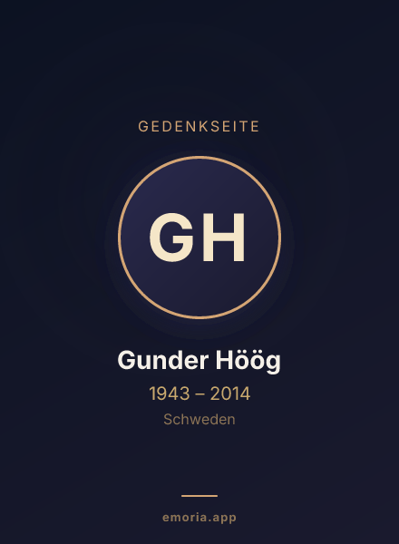 Gedenkportrait von Gunder Höög