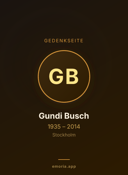 Gedenkportrait von Gundi Busch