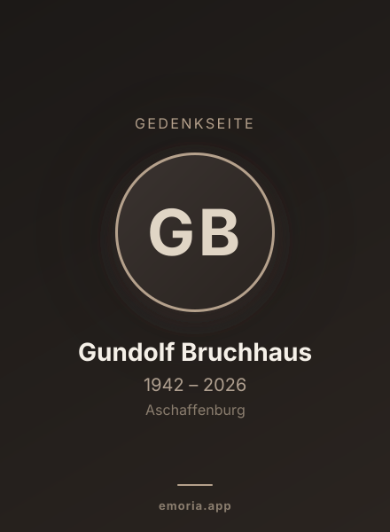 Gedenkportrait von Gundolf Bruchhaus