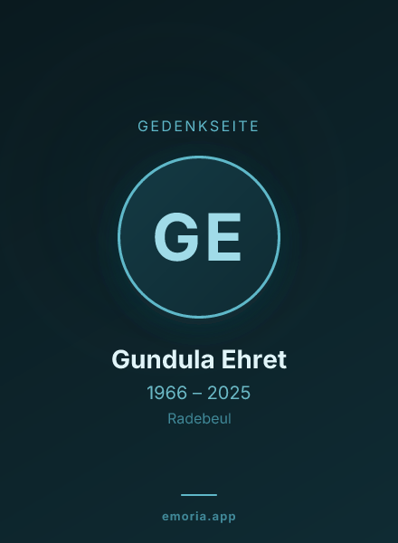 Gedenkportrait von Gundula Ehret