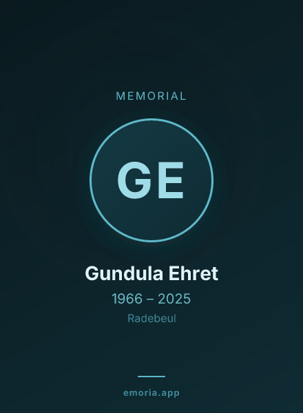 Memorial portrait of Gundula Ehret