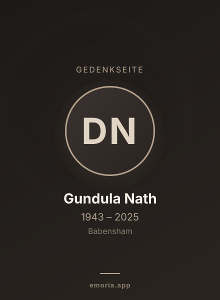 Gedenkportrait von Dr. Gundula Nath