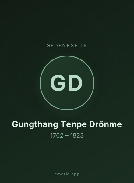 Gedenkportrait von Gungthang Tenpe Drönme