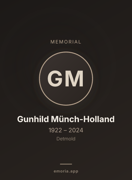 Memorial portrait of Gunhild Münch-Holland