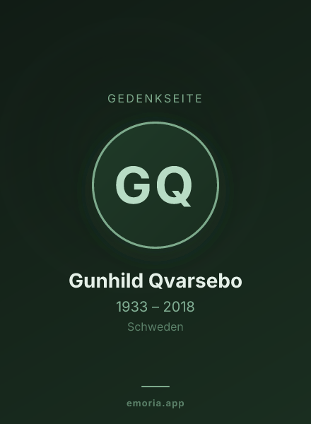 Gedenkportrait von Gunhild Qvarsebo