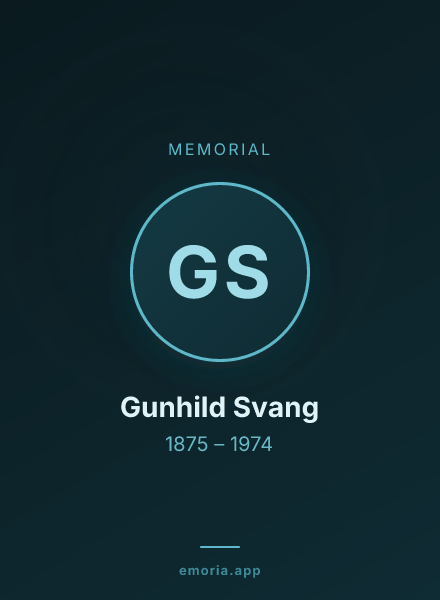 Memorial portrait of Gunhild Svang