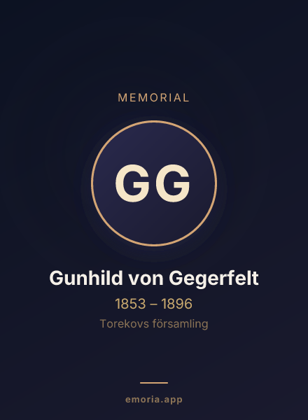 Memorial portrait of Gunhild von Gegerfelt