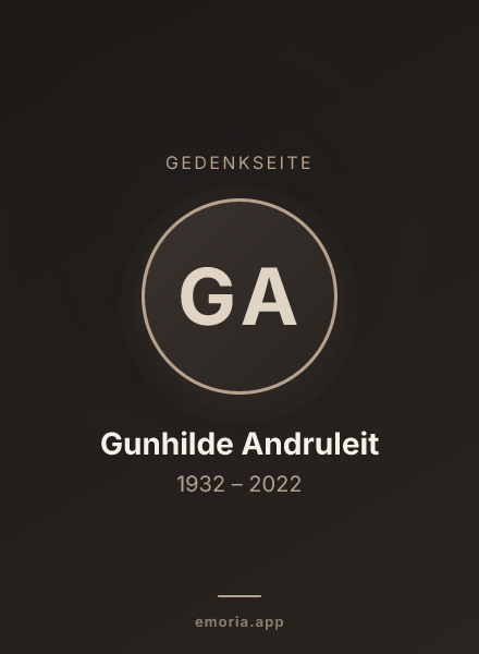 Gedenkportrait von Gunhilde Andruleit