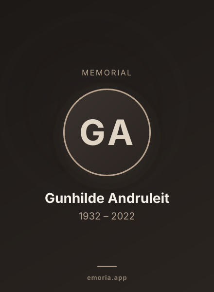 Memorial portrait of Gunhilde Andruleit