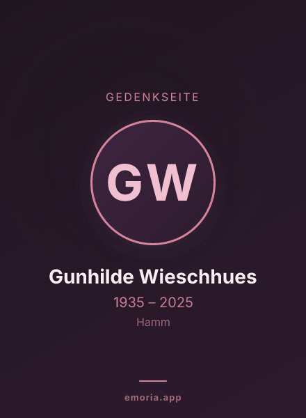 Gedenkportrait von Gunhilde Wieschhues