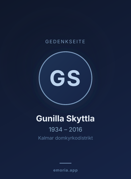 Gedenkportrait von Gunilla Skyttla