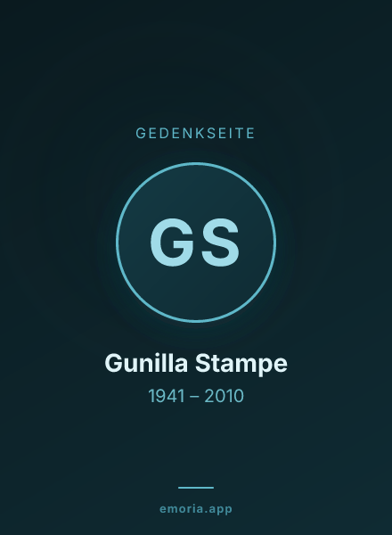 Gedenkportrait von Gunilla Stampe