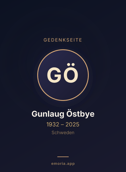 Gedenkportrait von Gunlaug Östbye