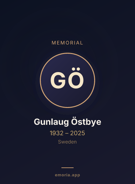 Memorial portrait of Gunlaug Östbye