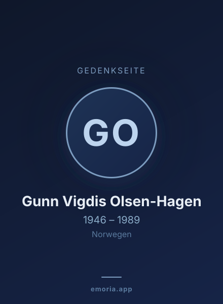 Gedenkportrait von Gunn Vigdis Olsen-Hagen