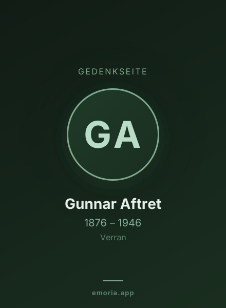 Gedenkportrait von Gunnar Aftret