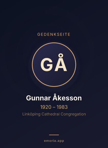 Gedenkportrait von Gunnar Åkesson