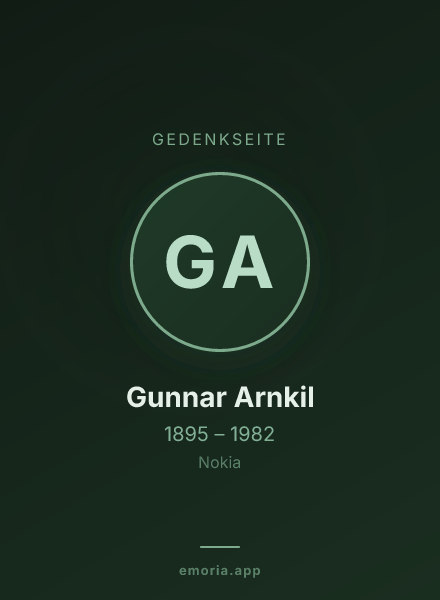 Gedenkportrait von Gunnar Arnkil