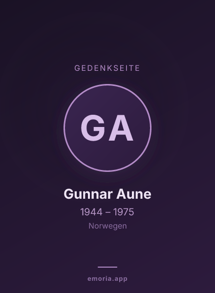 Gedenkportrait von Gunnar Aune