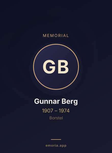 Memorial portrait of Gunnar Berg