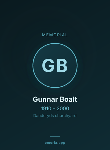 Memorial portrait of Gunnar Boalt
