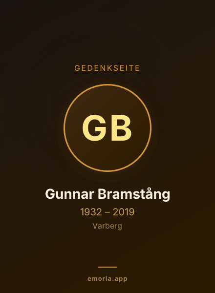 Gedenkportrait von Gunnar Bramstång