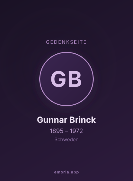 Gedenkportrait von Gunnar Brinck