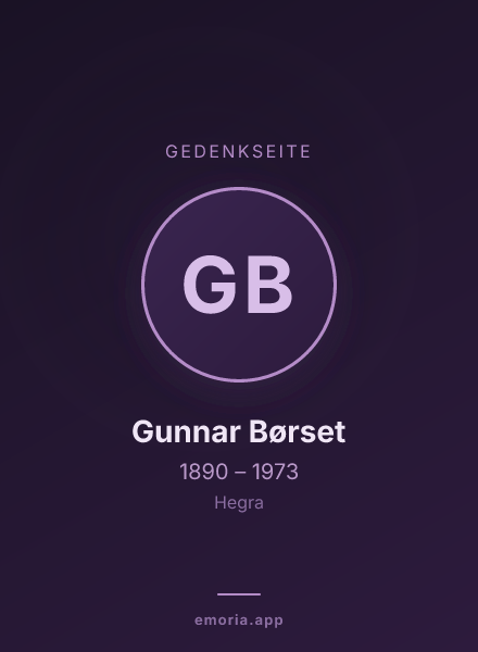 Gedenkportrait von Gunnar Børset