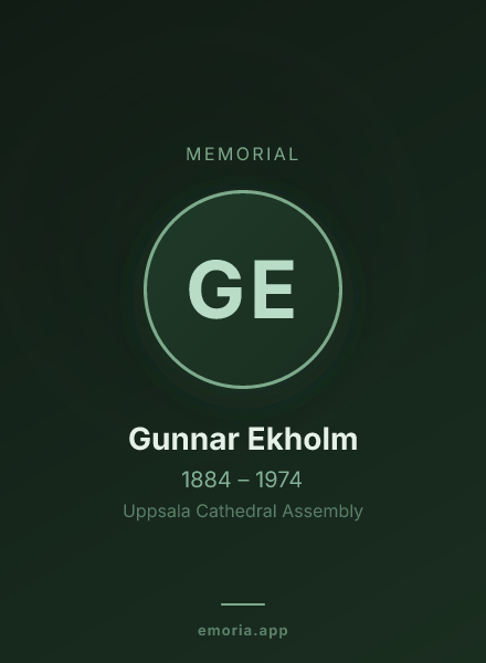 Memorial portrait of Gunnar Ekholm