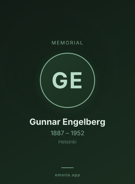 Memorial portrait of Gunnar Engelberg