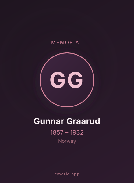 Memorial portrait of Gunnar Graarud