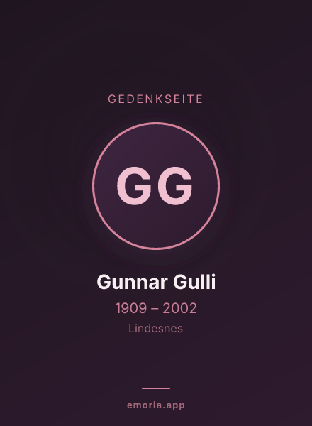 Gedenkportrait von Gunnar Gulli