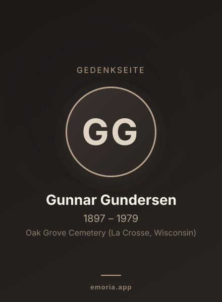 Gedenkportrait von Gunnar Gundersen