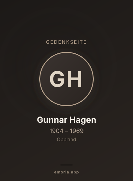 Gedenkportrait von Gunnar Hagen