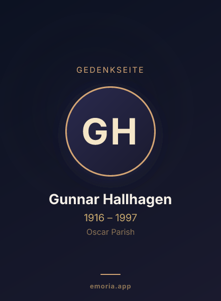 Gedenkportrait von Gunnar Hallhagen