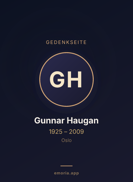 Gedenkportrait von Gunnar Haugan
