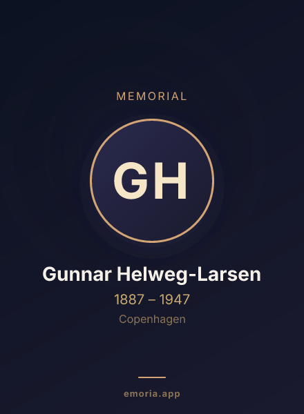 Memorial portrait of Gunnar Helweg-Larsen