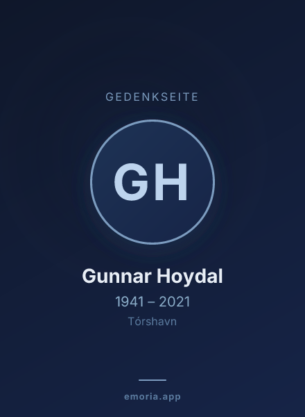 Gedenkportrait von Gunnar Hoydal
