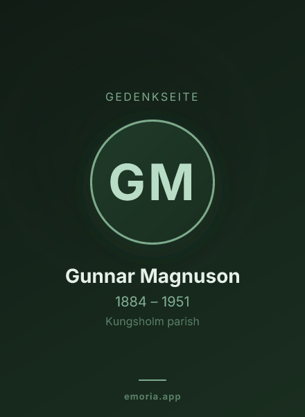Gedenkportrait von Gunnar Magnuson