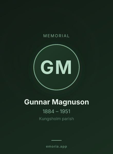 Memorial portrait of Gunnar Magnuson
