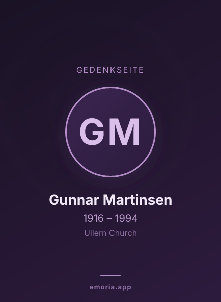 Gedenkportrait von Gunnar Martinsen
