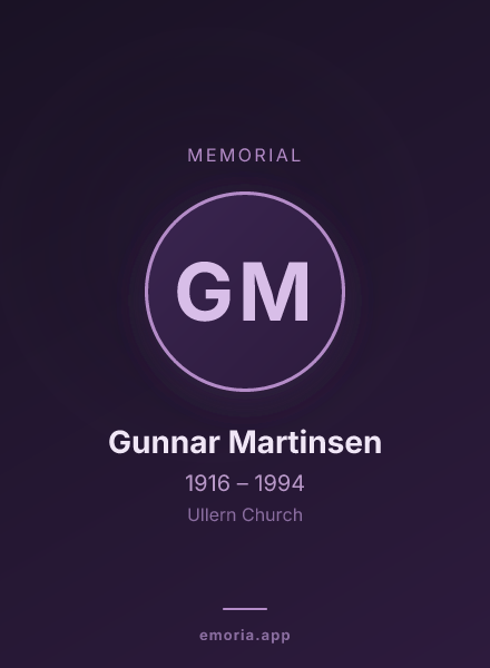 Memorial portrait of Gunnar Martinsen