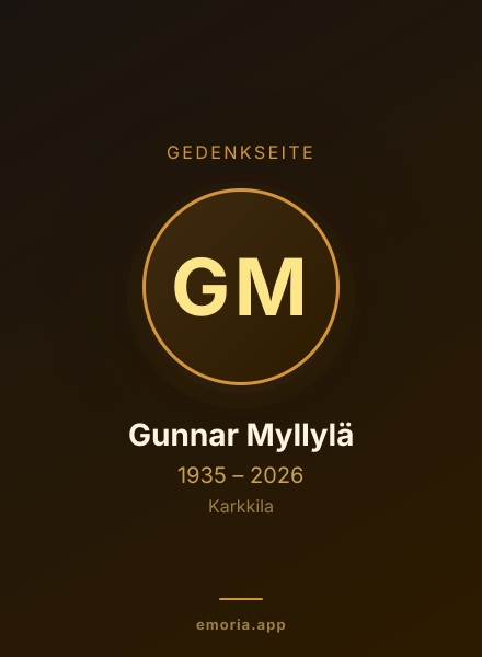 Gedenkportrait von Gunnar Myllylä