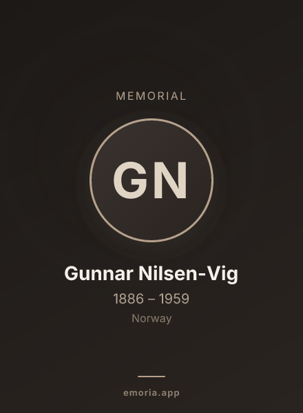 Memorial portrait of Gunnar Nilsen-Vig