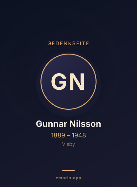 Gedenkportrait von Gunnar Nilsson