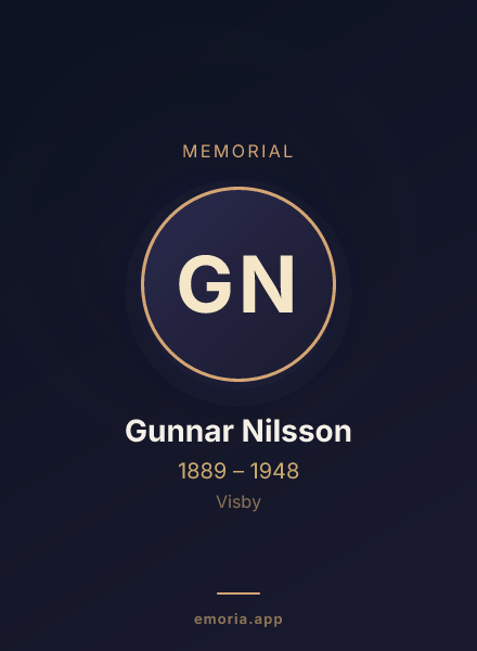 Memorial portrait of Gunnar Nilsson