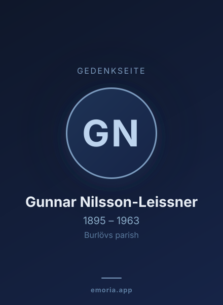 Gedenkportrait von Gunnar Nilsson-Leissner