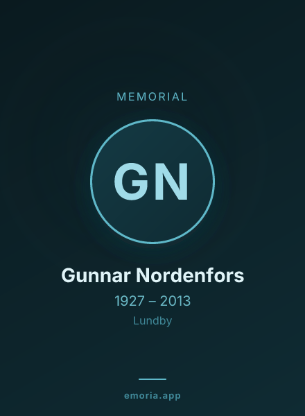 Memorial portrait of Gunnar Nordenfors
