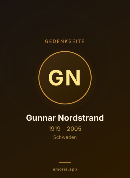 Gedenkportrait von Gunnar Nordstrand